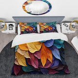 Colorful Leaves Collage III - Duvet Cover Set