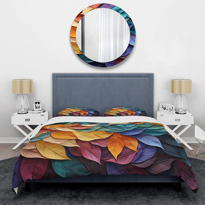 Colorful Leaves Collage III - Duvet Cover Set