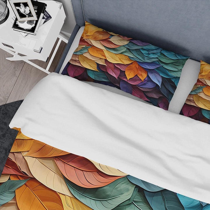 Colorful Leaves Collage III - Duvet Cover Set