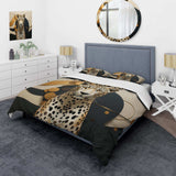 Leopard Elegance Geometric - Duvet Cover Set