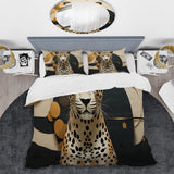 Leopard Elegance Geometric - Duvet Cover Set