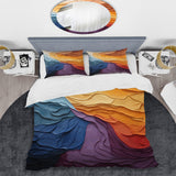 Yellow Orange Lyrical Abstraction Lyrical Sunset II - Duvet Cover Set