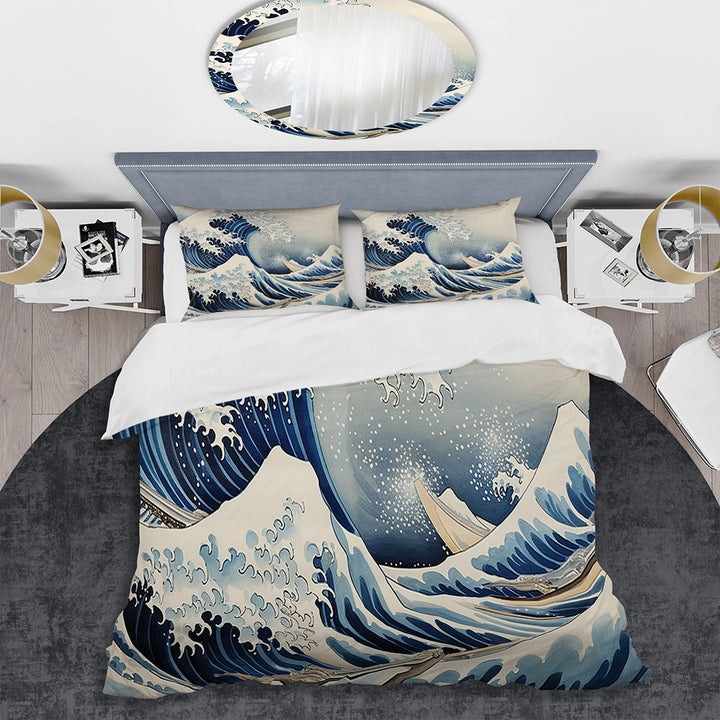 Masterpiece The Great Wave Of Kanagawa IV - Duvet Cover Set