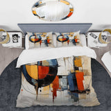 Colorful Mid Century Abstract Fusion I - Duvet Cover Set