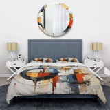 Colorful Mid Century Abstract Fusion I - Duvet Cover Set