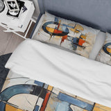 Colorful Mid Century Abstract Fusion I - Duvet Cover Set