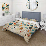 Green Beige Mid Century Abstract Retro IV - Duvet Cover Set