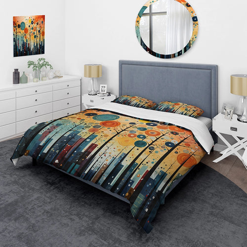 Colorful Mid Century Bold Breeziness III - Duvet Cover Set