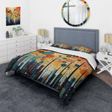 Colorful Mid Century Bold Breeziness III - Duvet Cover Set