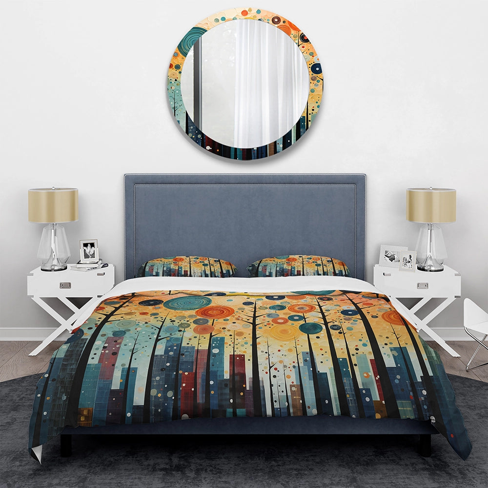 Colorful Mid Century Bold Breeziness III - Duvet Cover Set