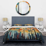 Colorful Mid Century Bold Breeziness III - Duvet Cover Set