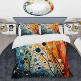 Colorful Mid Century Dynamic Duality III - Duvet Cover Set