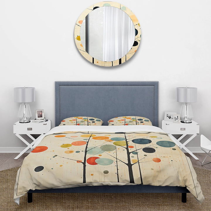 Beige Mid Century Minimalist Masterpiece - Duvet Cover Set