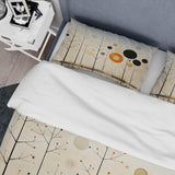 Beige Orange Mid Century Minimalist Oasis - Duvet Cover Set