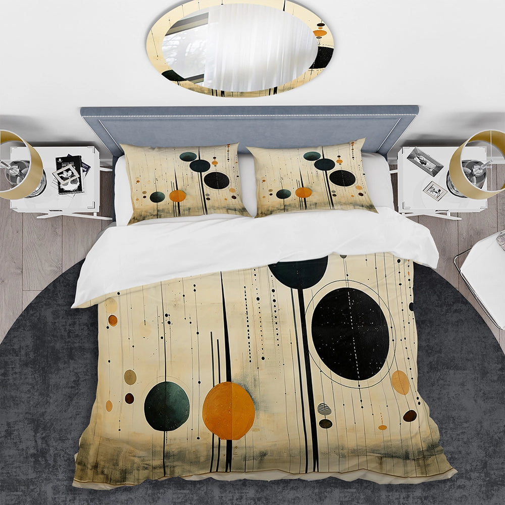Colorful Mid Century Minimalist Oasis IV - Duvet Cover Set