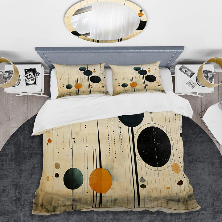 Colorful Mid Century Minimalist Oasis IV - Duvet Cover Set