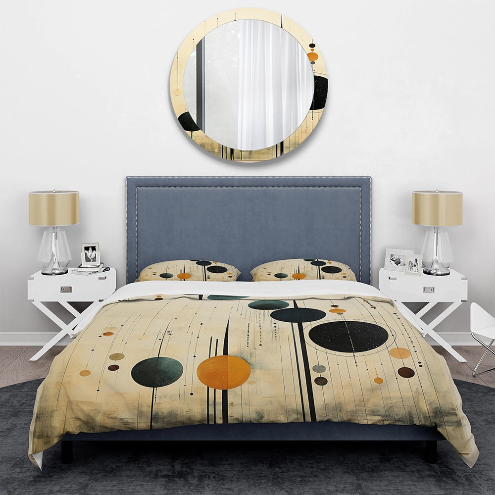 Colorful Mid Century Minimalist Oasis IV - Duvet Cover Set