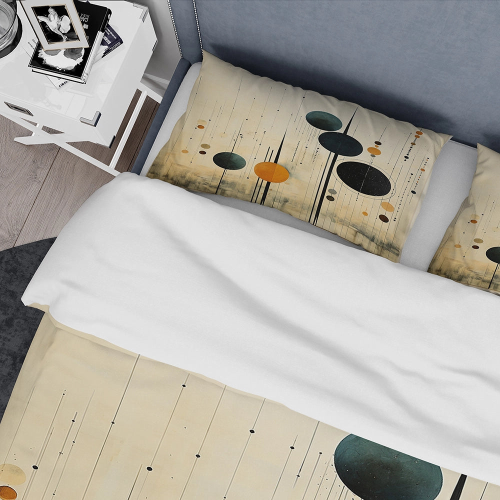 Colorful Mid Century Minimalist Oasis IV - Duvet Cover Set