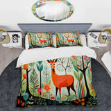 Green Mid Century Mod Nature I - Duvet Cover Set