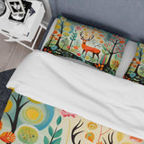 Green Mid Century Mod Nature I - Duvet Cover Set