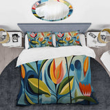 Green Mid Century Mod Nature II - Duvet Cover Set