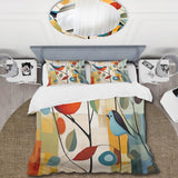 Green Mid Century Mod Nature III - Duvet Cover Set