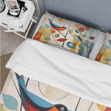 Green Mid Century Mod Nature III - Duvet Cover Set