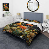 Orange Mid Century Natures Harmony II - Duvet Cover Set