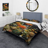 Orange Mid Century Natures Harmony II - Duvet Cover Set