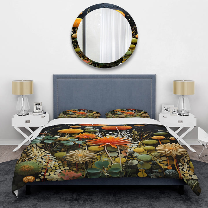 Orange Mid Century Natures Harmony II - Duvet Cover Set