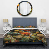 Orange Mid Century Natures Harmony II - Duvet Cover Set