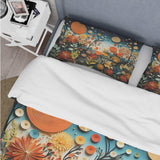 Orange Mid Century Natures Harmony III - Duvet Cover Set