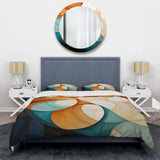 Orange Mid Century Organic Harmony I - Duvet Cover Set