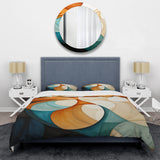 Orange Mid Century Organic Harmony I - Duvet Cover Set