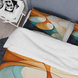 Orange Mid Century Organic Harmony I - Duvet Cover Set