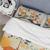 Orange Mid Century Organic Harmony II - Duvet Cover Set