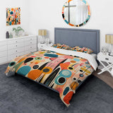 Pink Mid Century Playful Patterns II - Duvet Cover Set