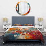 Colorful Mid Century Optical Serenade IV - Duvet Cover Set