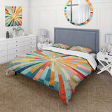 Colorful Mid Century Optical Serenade III - Duvet Cover Set