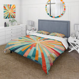 Colorful Mid Century Optical Serenade III - Duvet Cover Set