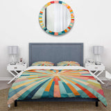 Colorful Mid Century Optical Serenade III - Duvet Cover Set