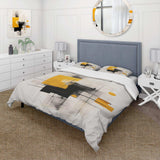 Grey Yellow Minimalism Purity Of Form I - Duvet Cover Set