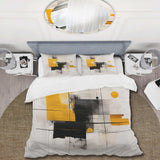 Grey Yellow Minimalism Purity Of Form I - Duvet Cover Set