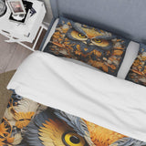 Yellow Owl Wise Owl Papercut - Duvet Cover Set