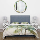 Green Minimalims Palm Trees I - Duvet Cover Set