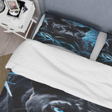 Black Blue Panther Hidden Observer Infrared - Duvet Cover Set