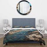 Peacock Encaustic Portrait I - Duvet Cover Set