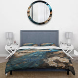 Peacock Encaustic Portrait I - Duvet Cover Set