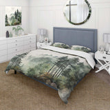 Pine Tree Misty Morning I - Duvet Cover Set