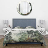 Pine Tree Misty Morning I - Duvet Cover Set